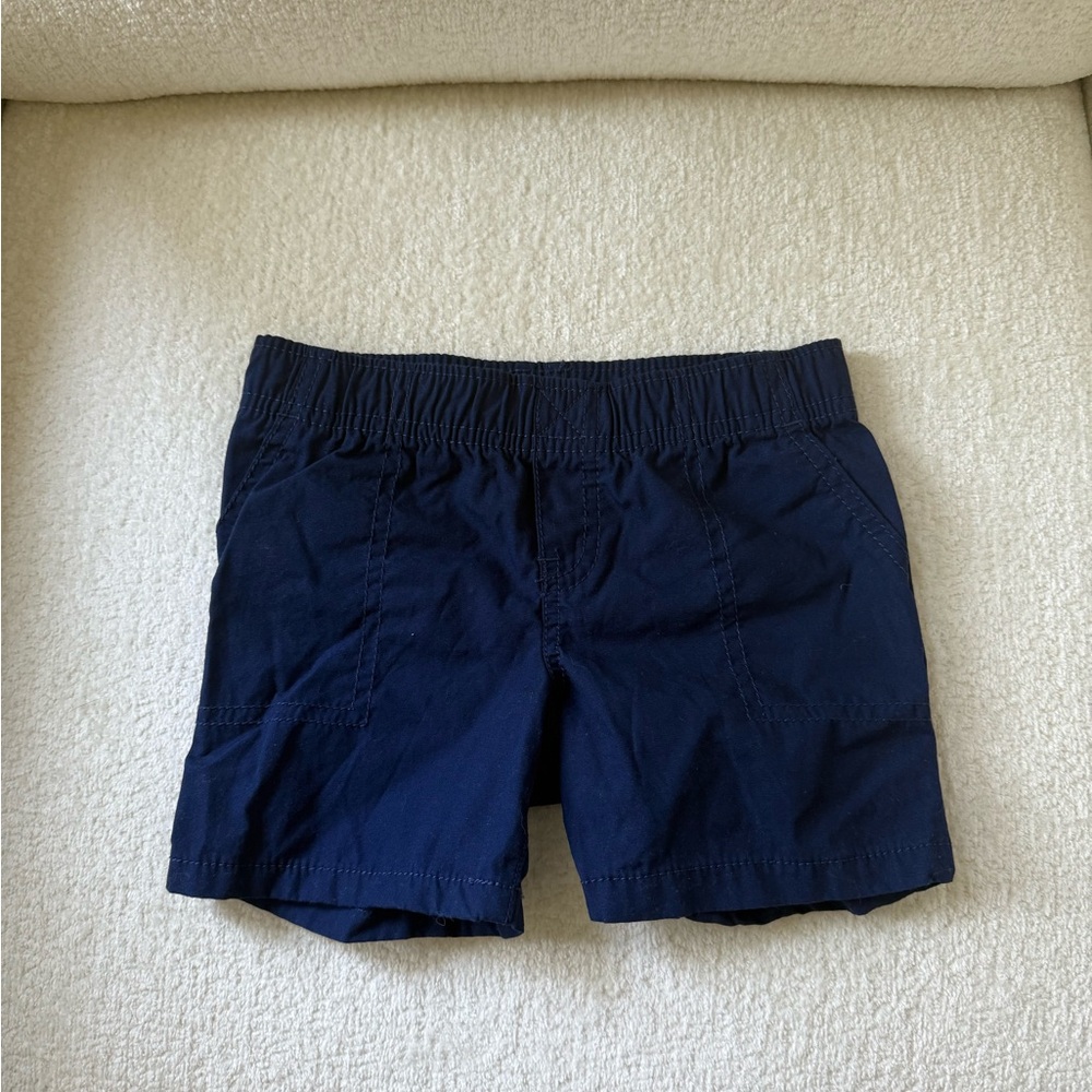 Blue Elastic Waist Toddler Boy Shorts